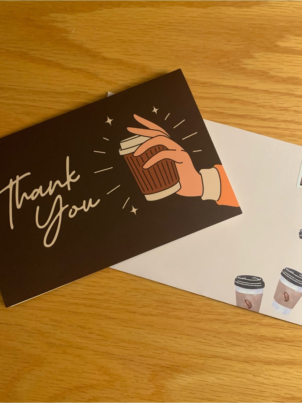 Stamped Coffee-Lovers Thank You Notecards